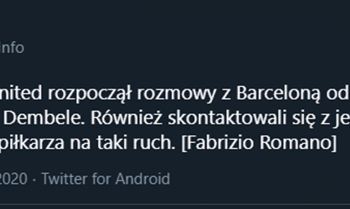 Fabrizio Romano: ROZMOWY ws. wypożyczenia Dembele!